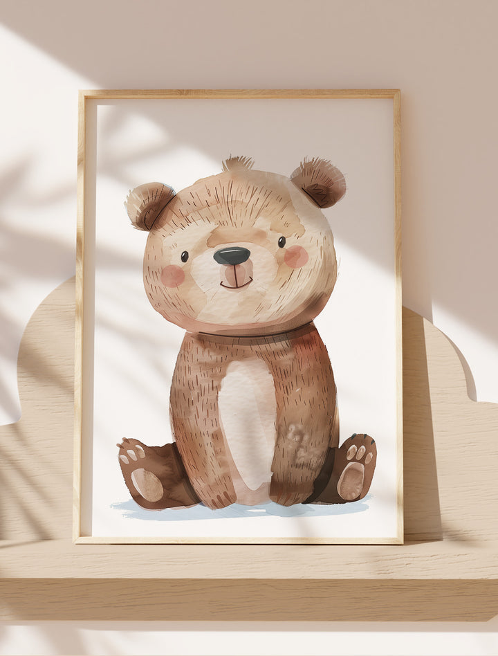 Kids Room Wall Art  - Bear Cub 1