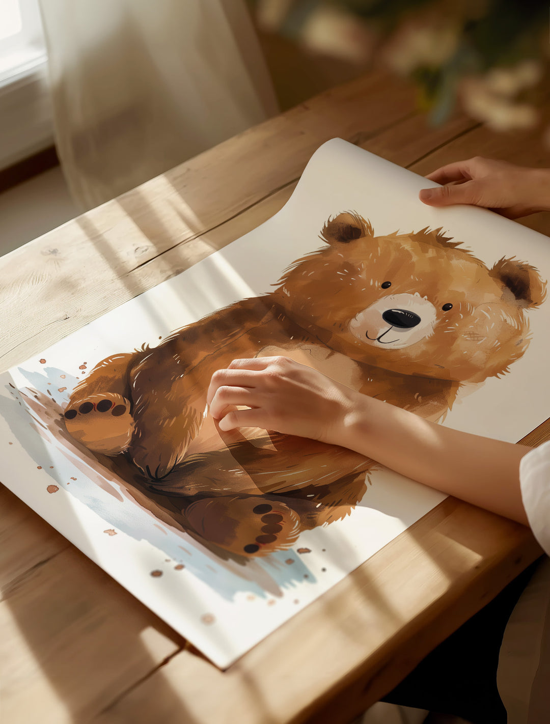 Kids Room Wall Art  - Bear Cub 2