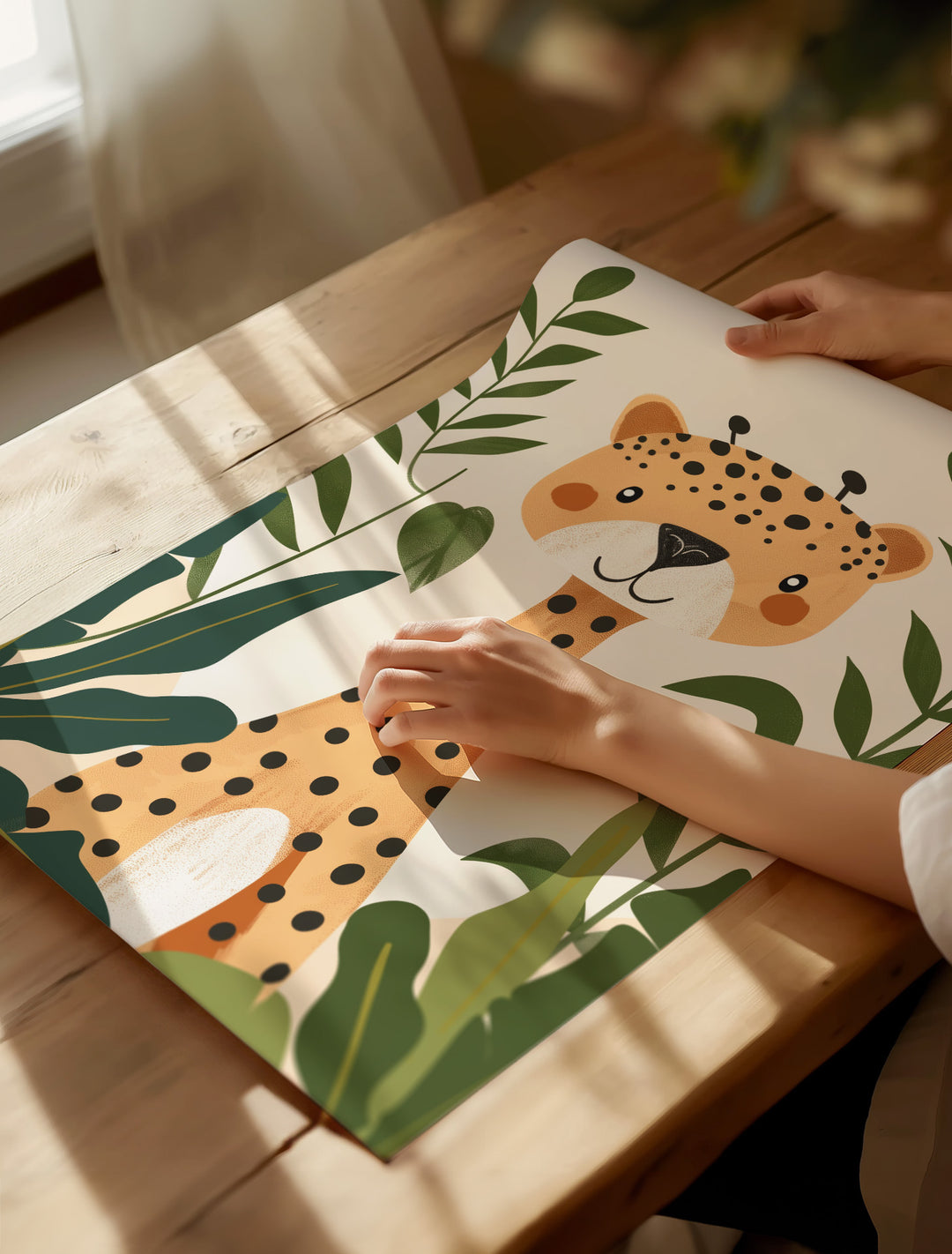 Kids Room Wall Art  - Jungle Cheetah