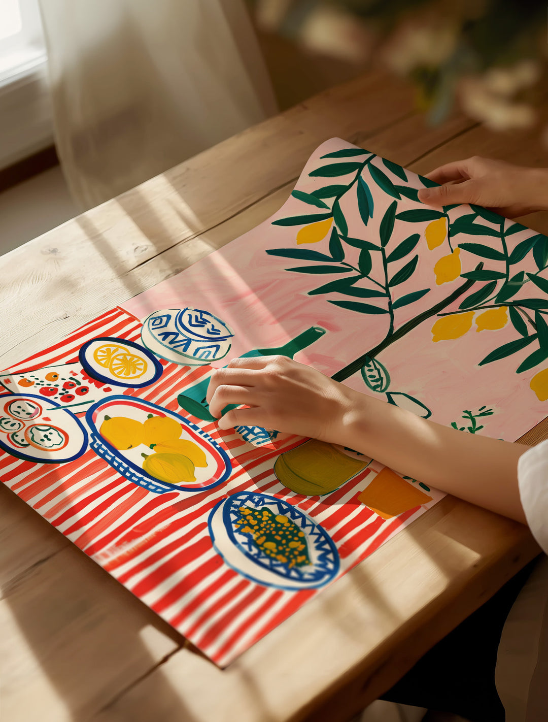 Kitchen Wall Art - Colourful Dining Table