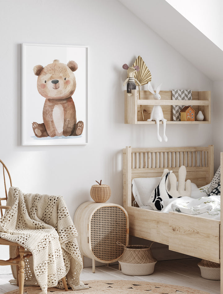 Kids Room Wall Art  - Bear Cub 1