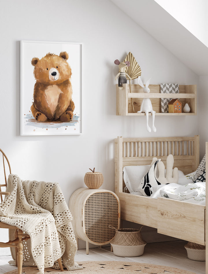 Kids Room Wall Art  - Bear Cub 2