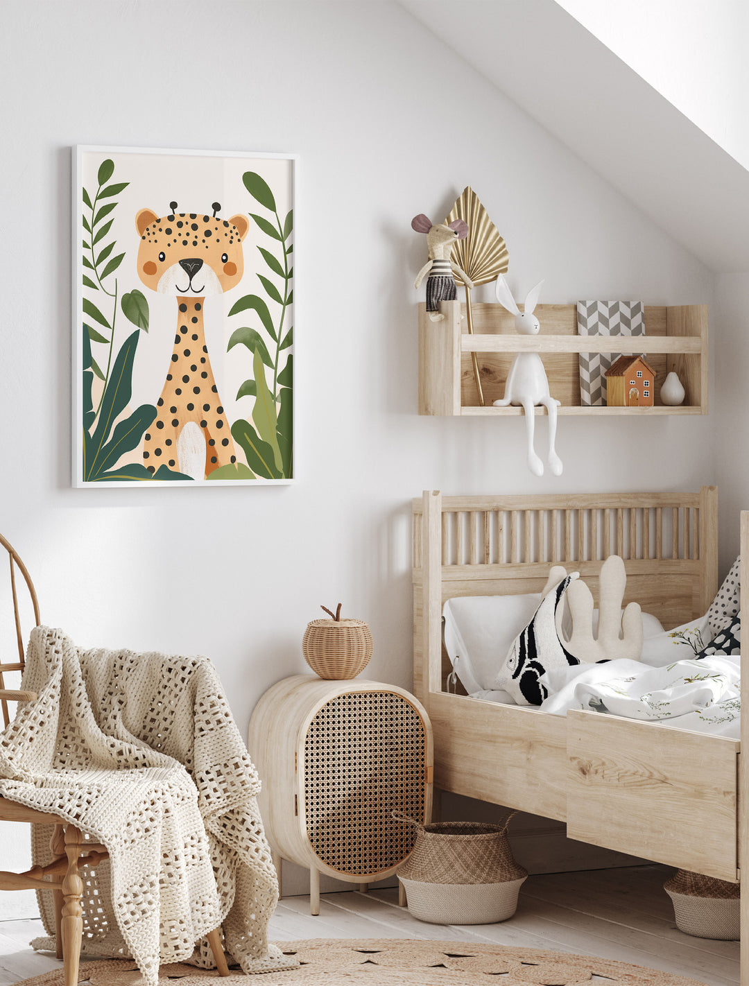 Kids Room Wall Art  - Jungle Cheetah