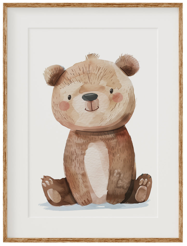 Kids Room Wall Art  - Bear Cub 1