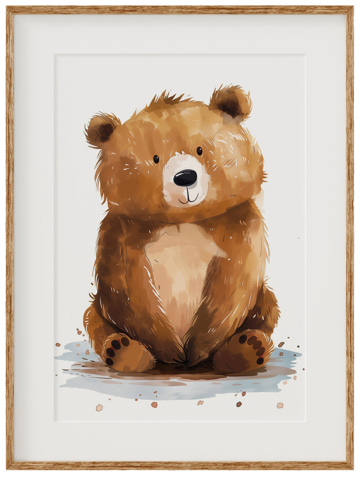 Kids Room Wall Art  - Bear Cub 2