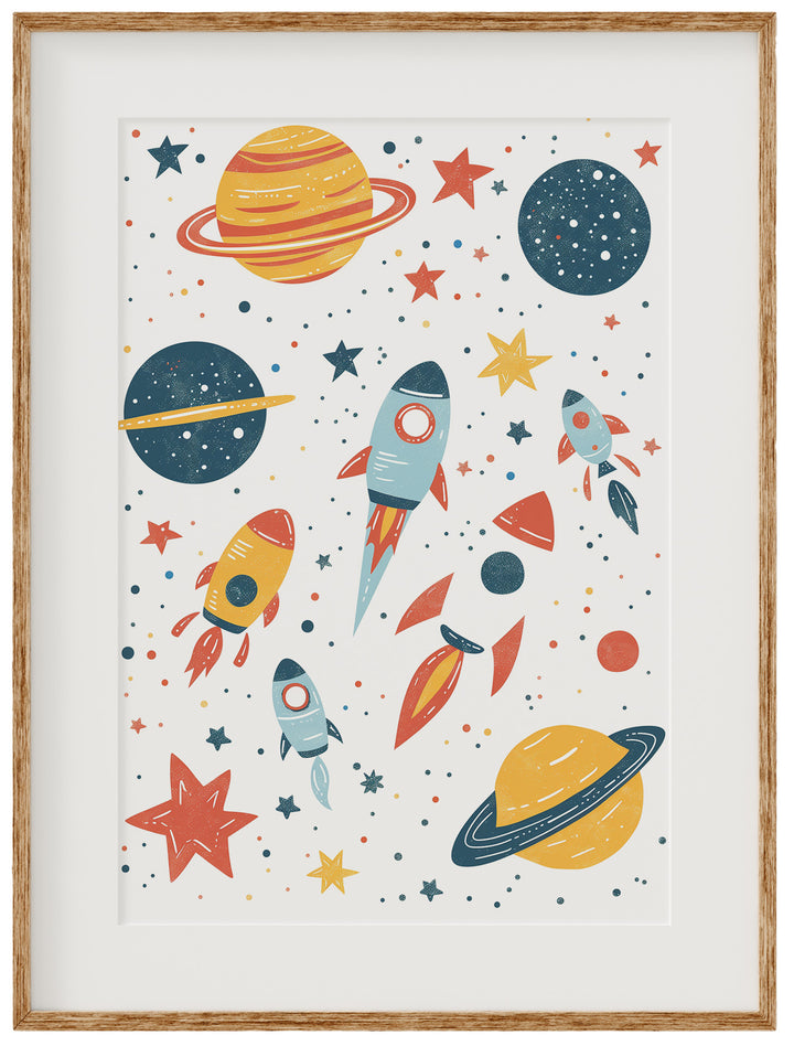 Kids Wall Art  - Rocket Ships