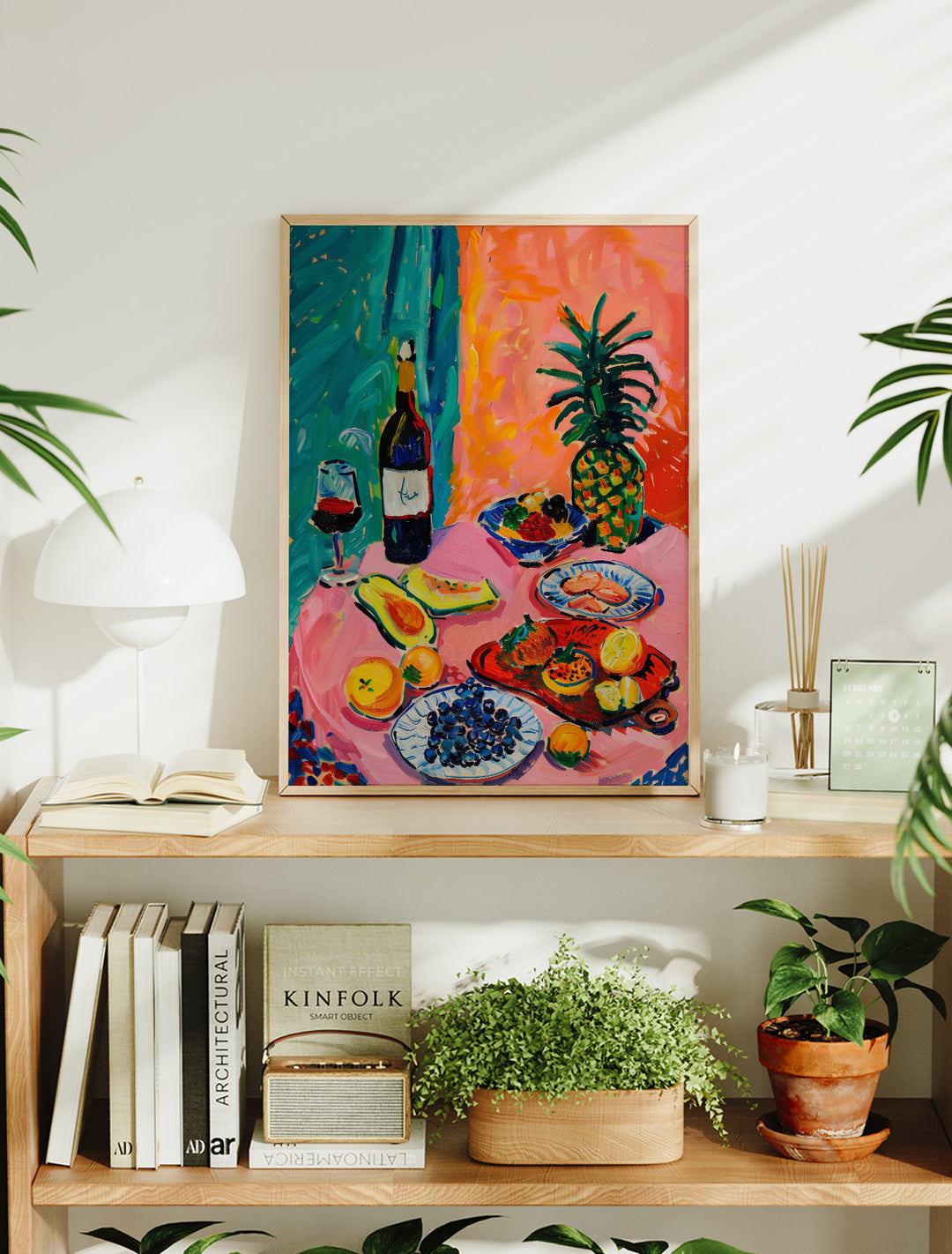 Vibrant Food & Wine wall print